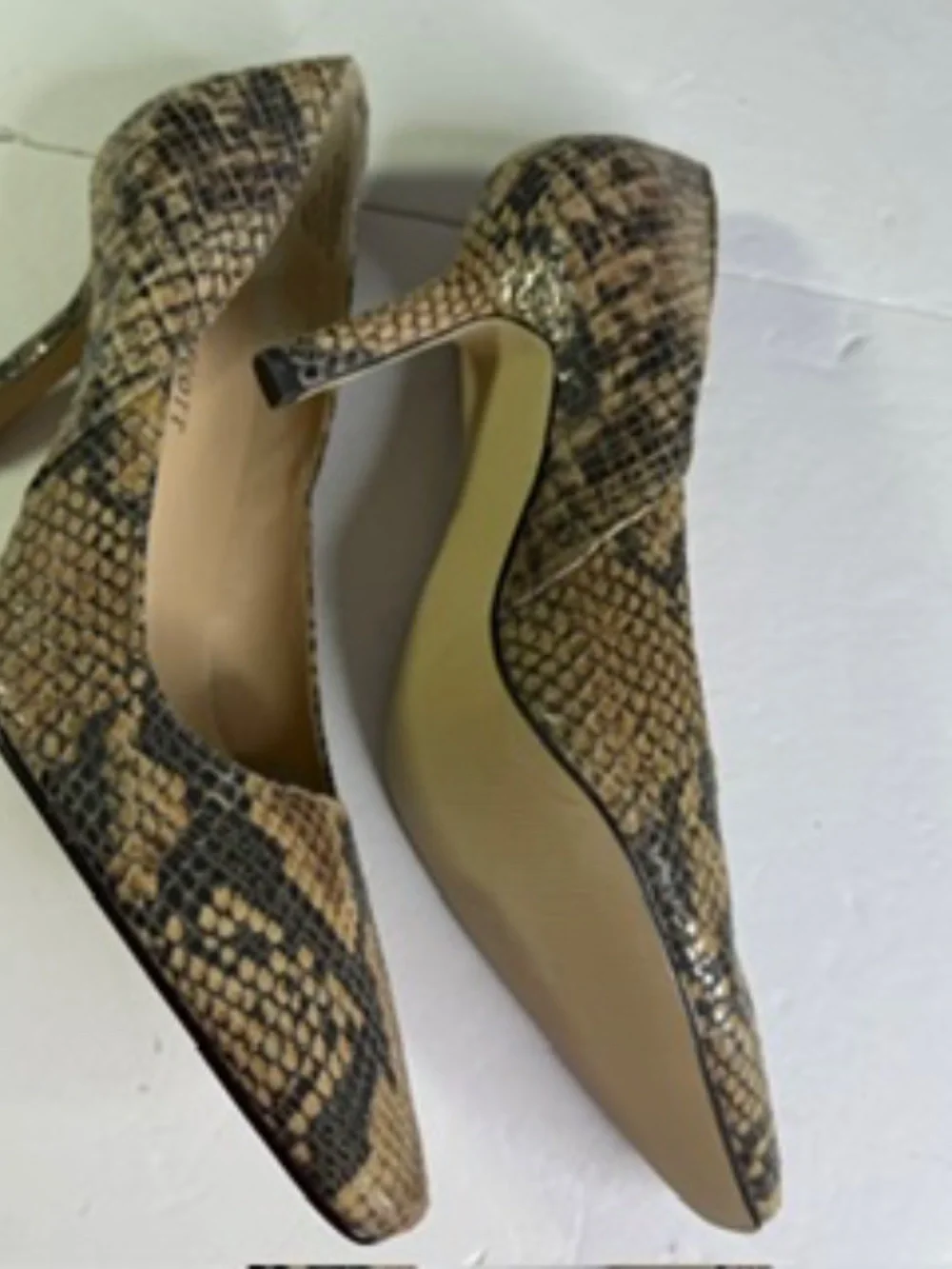NWOT Karen Scott Faux Snakeskin Stiletto Heel Pointed Toe Dress Pumps Size 7.5 - Picture 7 of 7